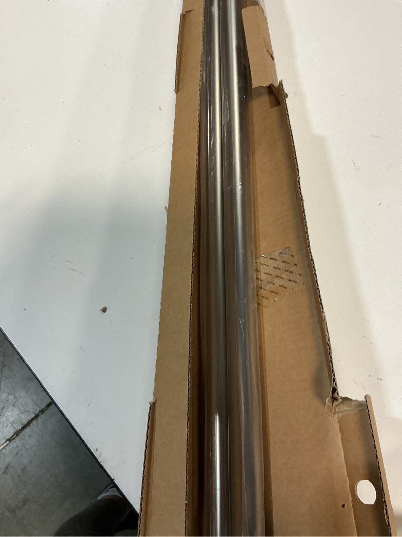 Condition photo showing As Is for Ivilon Drapery Window Curtain Rod - End Cap Style Design 1 Inch Pole. 72 to 144 Inch Color Satin Nickel 72 to 144 in.