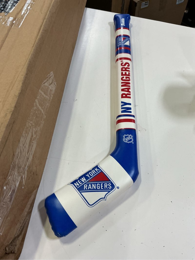 Condition photo showing Good Condition for franklin sports nhl team mini soft hockey stick set - nhl team soft foam mini hockey stick and ball - great toy for kids new york rangers