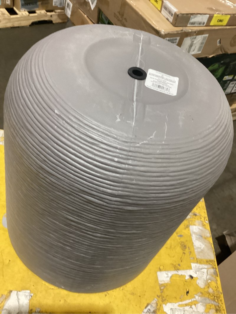 Condition photo showing As Is for fluted outdoor planter gray 14"x16" - threshold™