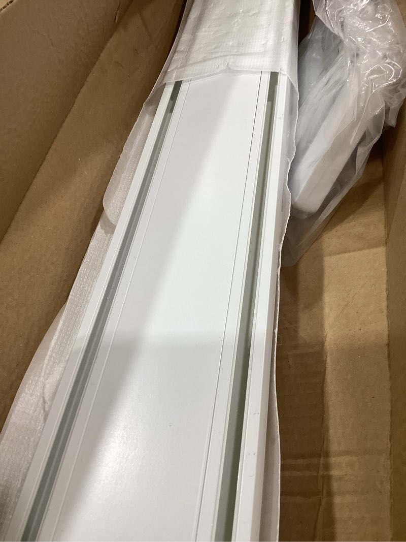 Condition photo showing New/Like New for double curtain track ceiling mount rod, heavy duty aluminum track set for curtains, silent sliding double rail system for drapes living room bedroom room divider (white,1.8m(5.9ft)) white 1.8m(5.9ft )