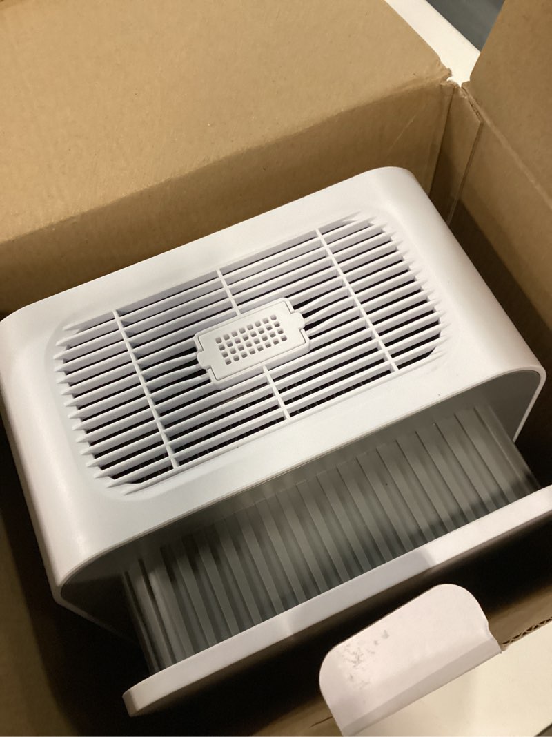 Condition photo showing Good Condition for 1000 sq.ft dehumidifier for home, dehumidifiers for basement, bathroom, bedroom with auto shut off and drain hose, built-in aromatherapy diffuser, 7 colors led light, quiet sleep mode(cs08-cream)