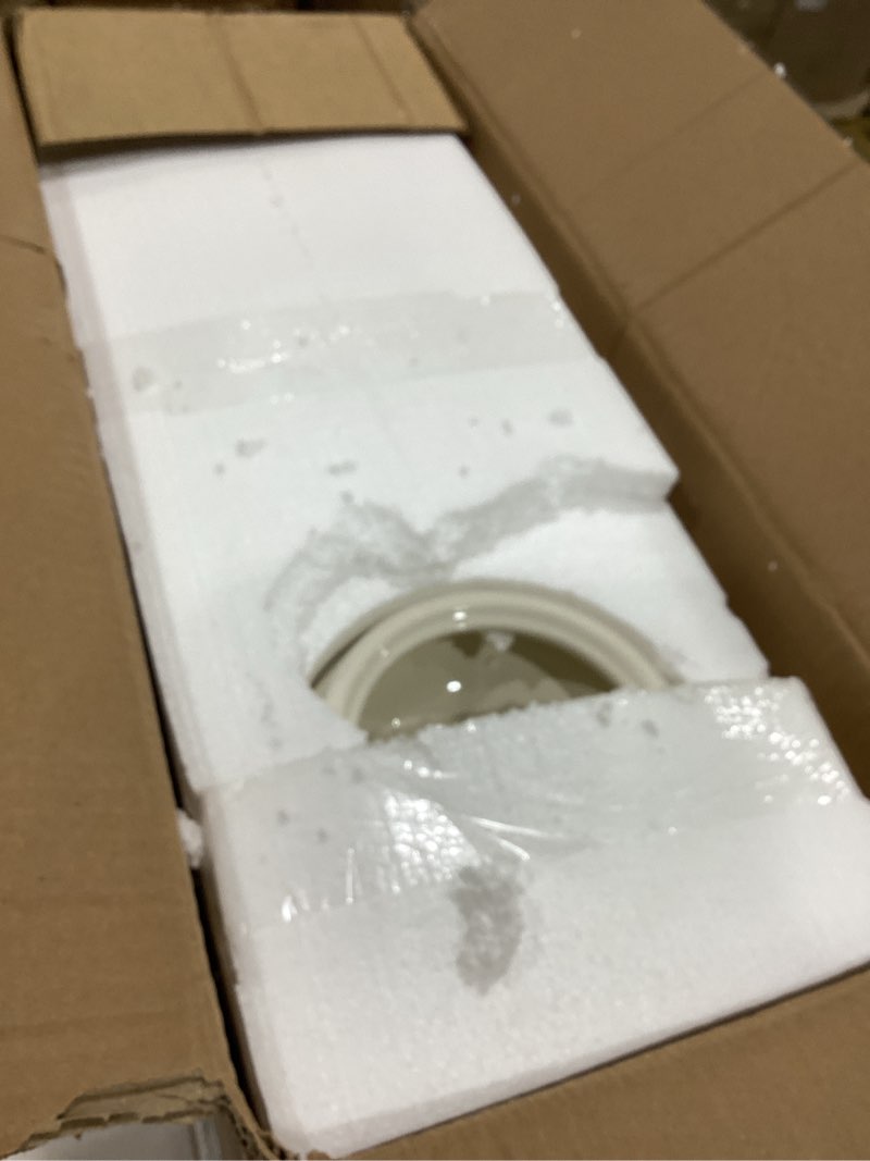 Condition photo showing Good Condition for Firenze Ivory 3-Piece Ceramic Canister Set with Lids – Elegant Kitchen Storage Jars for Flour, Sugar, Coffee or Tea – Vintage White Countertop Décor for Farmhouse or French Country Homes