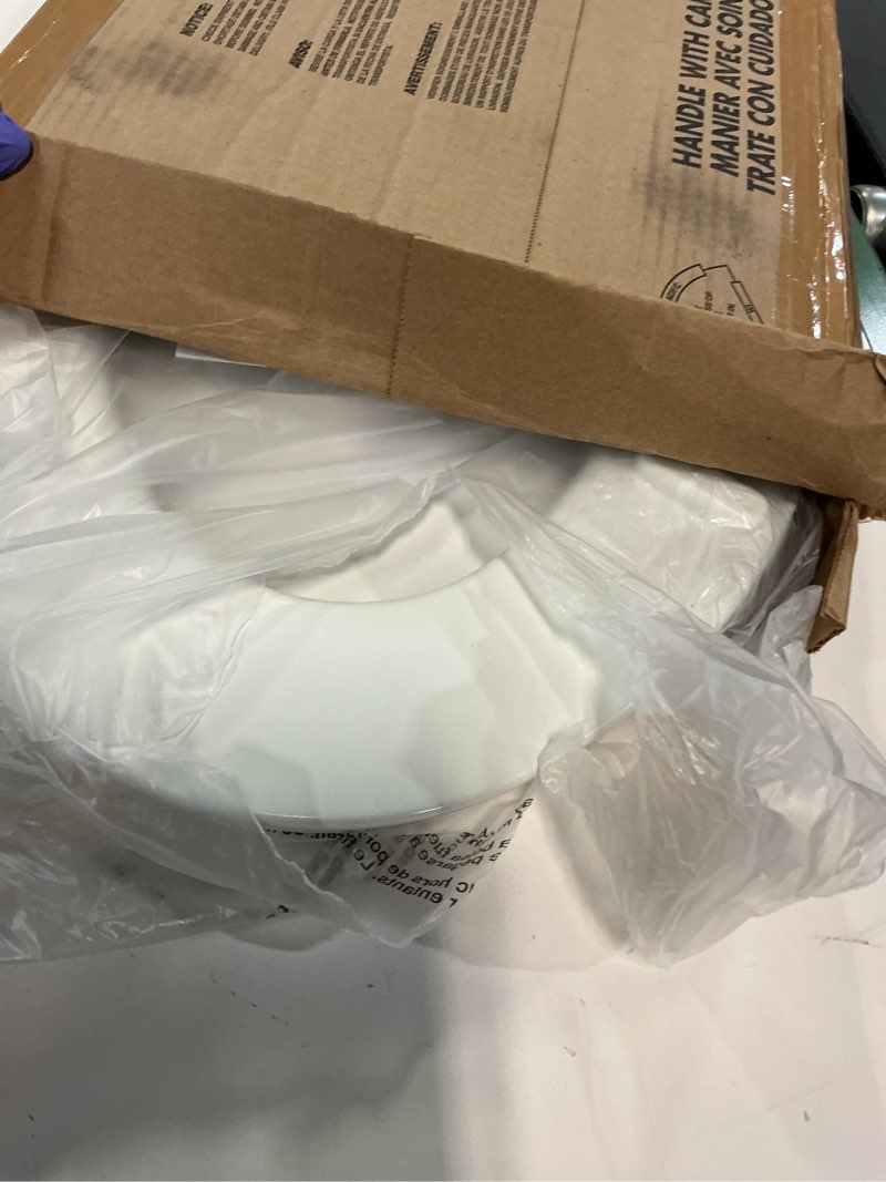 Condition photo showing Good Condition for american standard 5311012.020 laurel elongated wood toilet seat with cover, white white modern