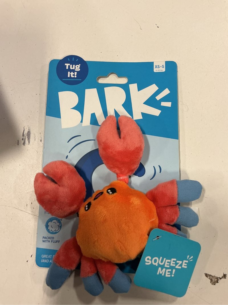Condition photo showing New/Like New for Bark dog toy crab
