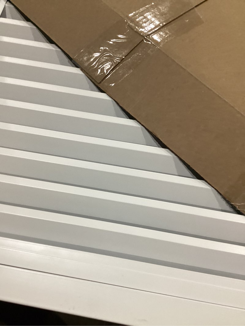 Condition photo showing Good Condition for PATIKIL 20" x 20" Aluminum Return Grille, Return Air Vent Cover Linear Bar Removable Grille with Mesh Filter for Sidewall Wall Ceiling Floor HVAC System, White 20 x 20 Inch