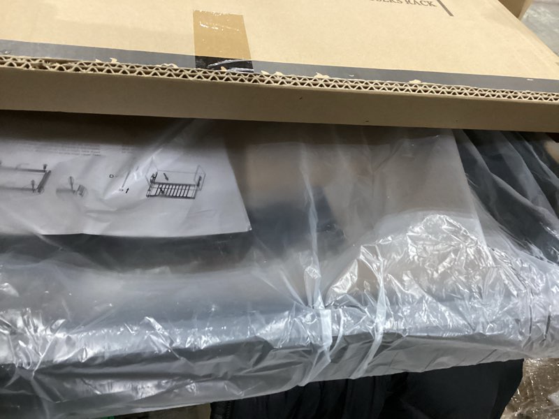 Condition photo showing As Is for Pull Out Pants Rack for Closet, Retractable Wardrobe Trousers Rack Jeans Hanger for Cabinet Inner Width 23.6"~33.5", Space Saving Aluminum Alloy Closet Organizer For 23.6"~33.5" Opening