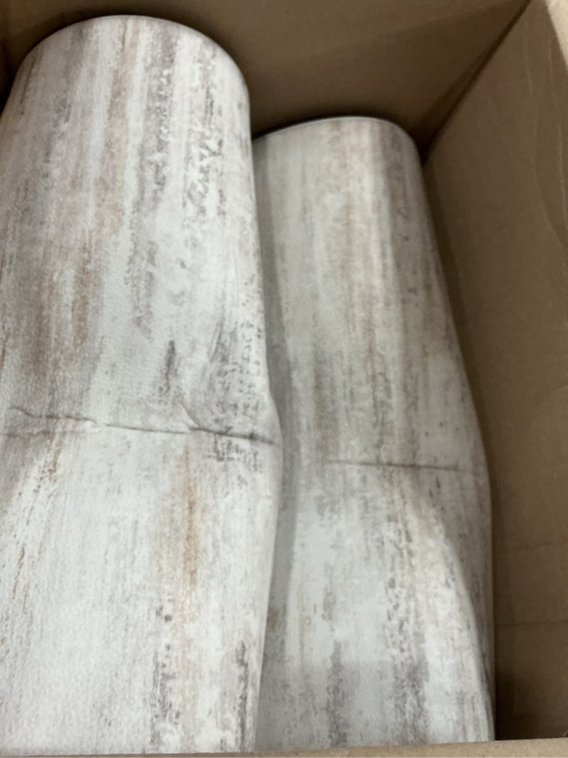 Condition photo showing As Is for kimode kitchen mats cushioned anti fatigue, abstract kitchen rugs sets of 2, 20"x47"+20"x32" non slip kitchen mats for floor, padded kitchen floor mat for sink laundry office light brown multi 20" x 47"+20" x 32"--0.47 inches light brown/multi