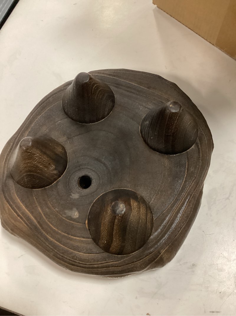 Condition photo showing Good Condition for TXJCNONE Wooden Plant Stands Indoor Plant Stand for Vase Fishbowl Flower Pot Lamp Stump Base Vintage