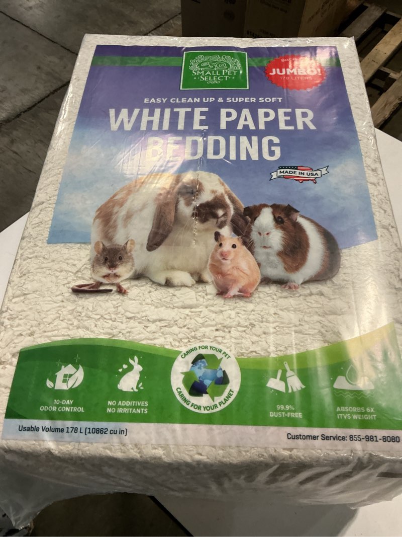 Condition photo showing Good Condition for small pet select unbleached white paper bedding, 178l