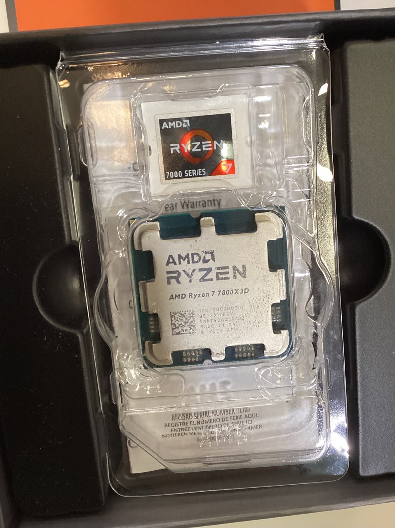 Condition photo showing As Is for amd ryzen 7 7800x3d 8-core, 16-thread desktop processor