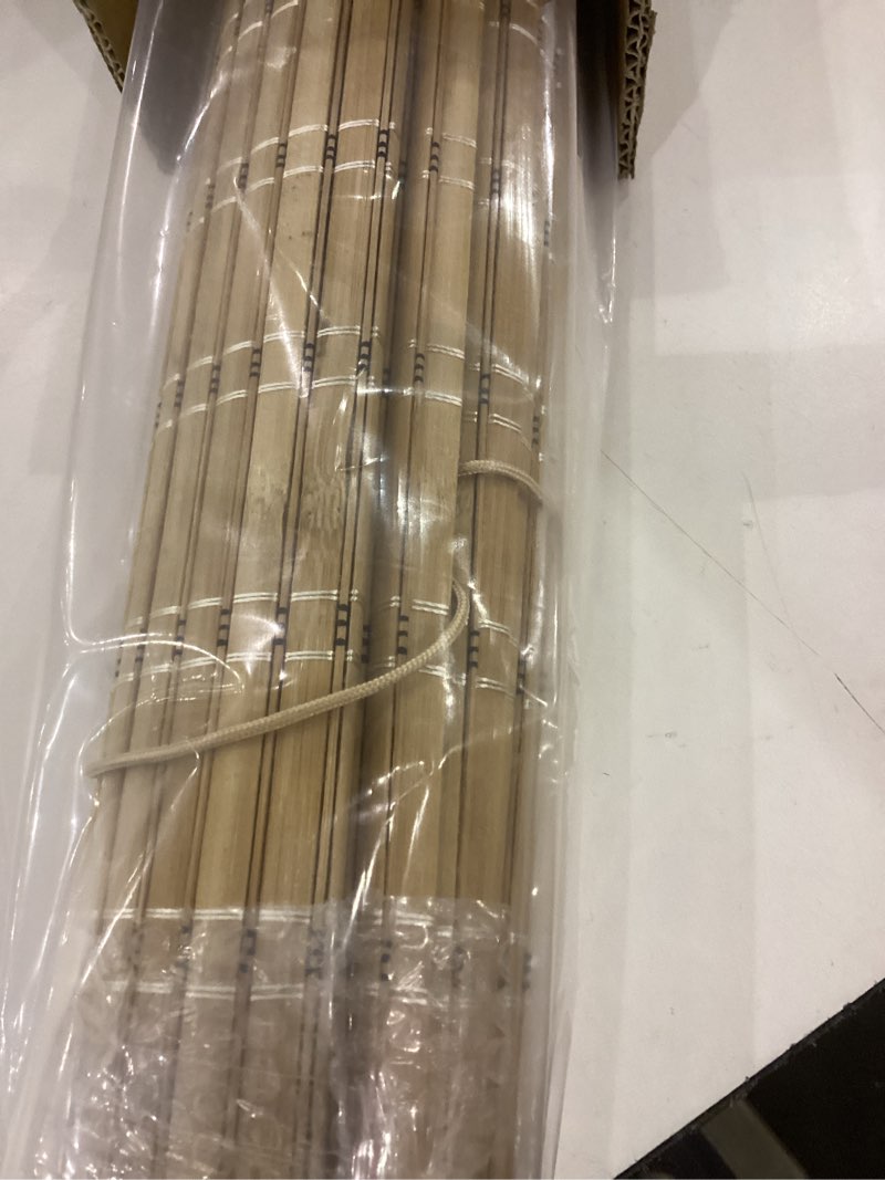 Condition photo showing Good Condition for Paramondo Outdoor Roller Shades for Patio, Exterior Waterproof Reed Roller Blinds, Outdoor Bamboo Shades for Patio, Roll Up Screen for Porch, Pergola, Balcony, Gazebo, 29" W x 72" L, Brown206 Bamboo - Brown206 29'' W x 72'' L