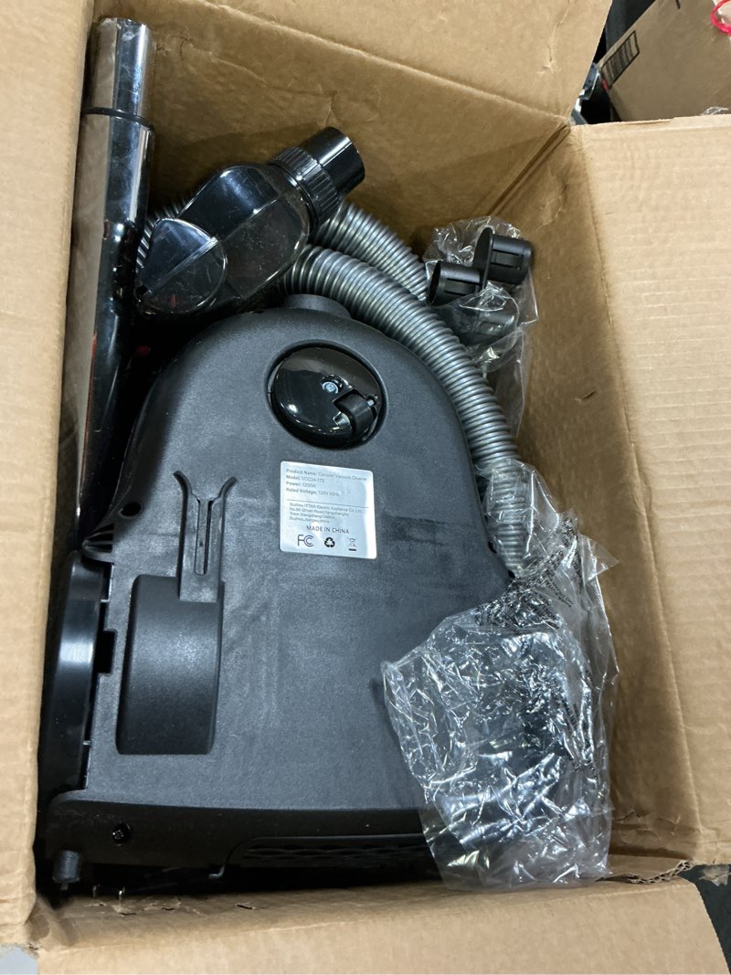 Condition photo showing As Is for Zefiro Canister Vacuum Cleaner, Bagless Canister Vacuum for Home, Powerful Suction, Auto Cord Rewind, HEPA Filter, Corded Vacuum for Hard Floors, Carpet, Apartment/Rental Friendly(Purple&Gray)