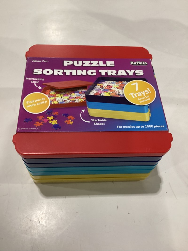Condition photo showing As Is for buffalo games - puzzle sorting trays - 7 count (pack of 1)