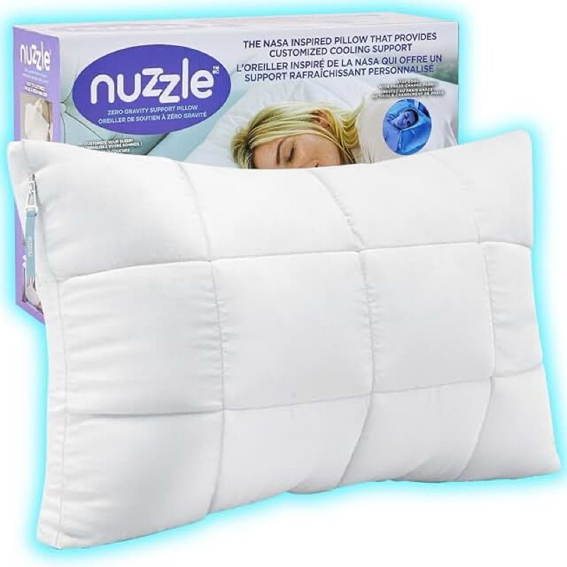 nuzzle adjustable firm pillow , luxury standard size bed pillow hotel collection - best adjust height soft cooling pillow for back, stomach or side sleepers - home gifts