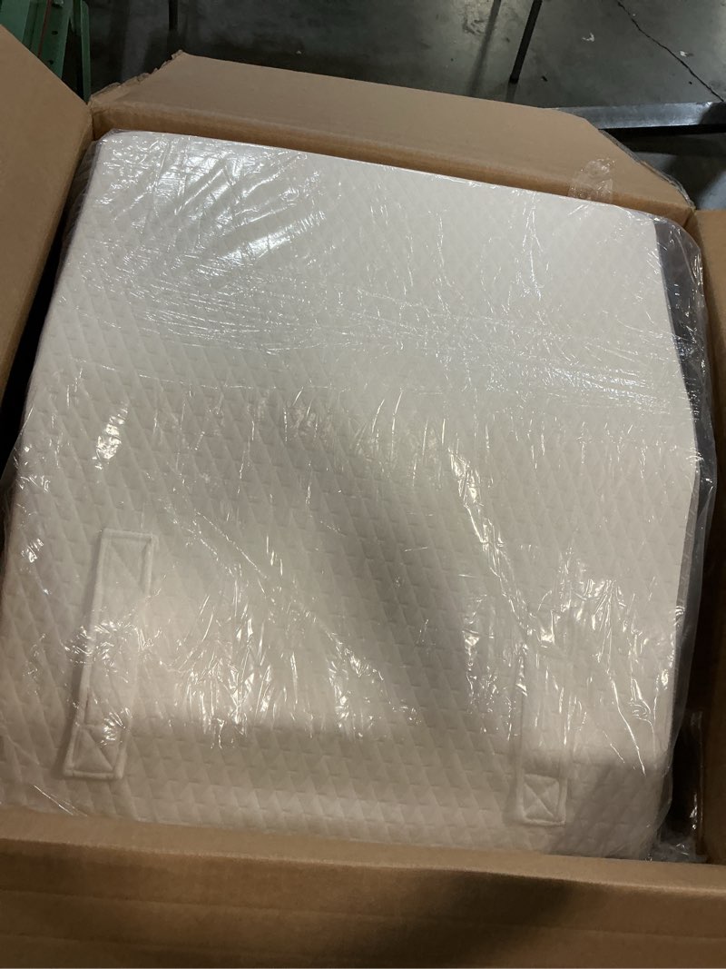 Condition photo showing New/Like New for ruqmuis wedge pillow for acid reflux, bed wedge pillow for headboard 10", pillow wedge for back pain relief, post surgery, elevated pillows for sleeping, snoring, triangle pillow with cover, white 24*24*10 inch white/grey