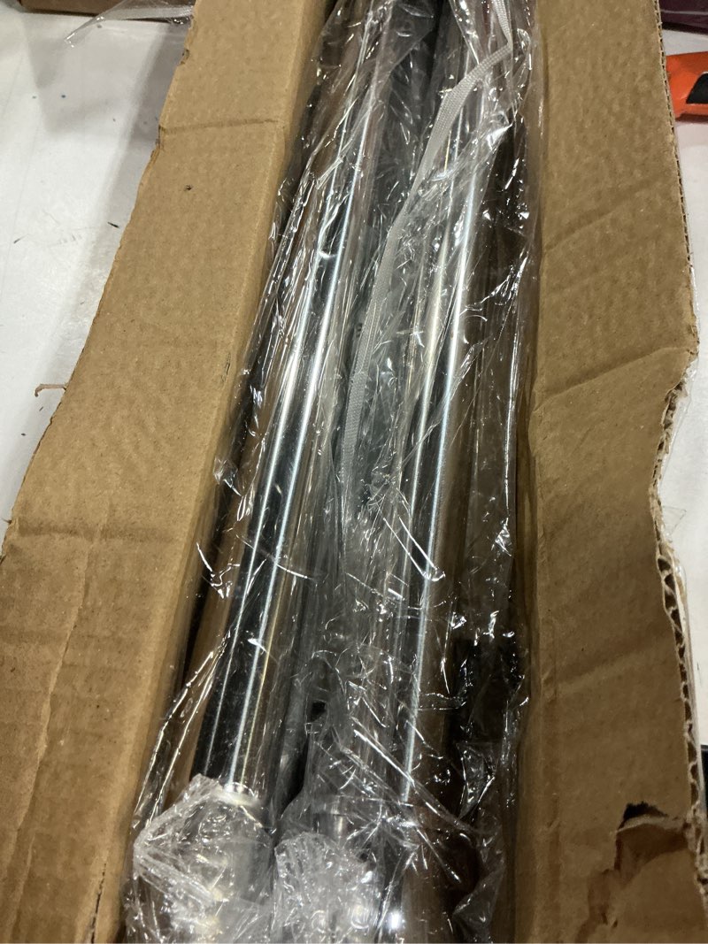 Condition photo showing New/Like New for adjustable shower curtain rod 31-80 inch, never rust stainless steel silver tension rod, 1" heavy duty no-drill for bathroom, kitchen & closet silver 31-80 in