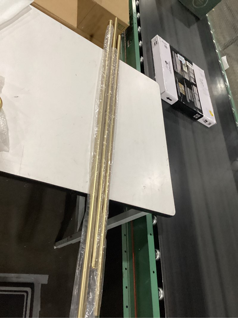 Condition photo showing Good Condition for warm gold 100-150" aluminum disc wrap around curtain rod with blackout capabilities 100-150" warm gold