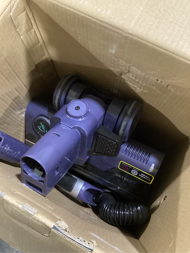 Condition photo showing As Is for Shark DETECT Lift-Away Corded Upright Vacuum with Detect Technology, Self-Cleaning Brushroll for No Hair Wrap, Anti-Allergen Complete Seal, and Odor Neutralizer Technology, Burgundy, LA492