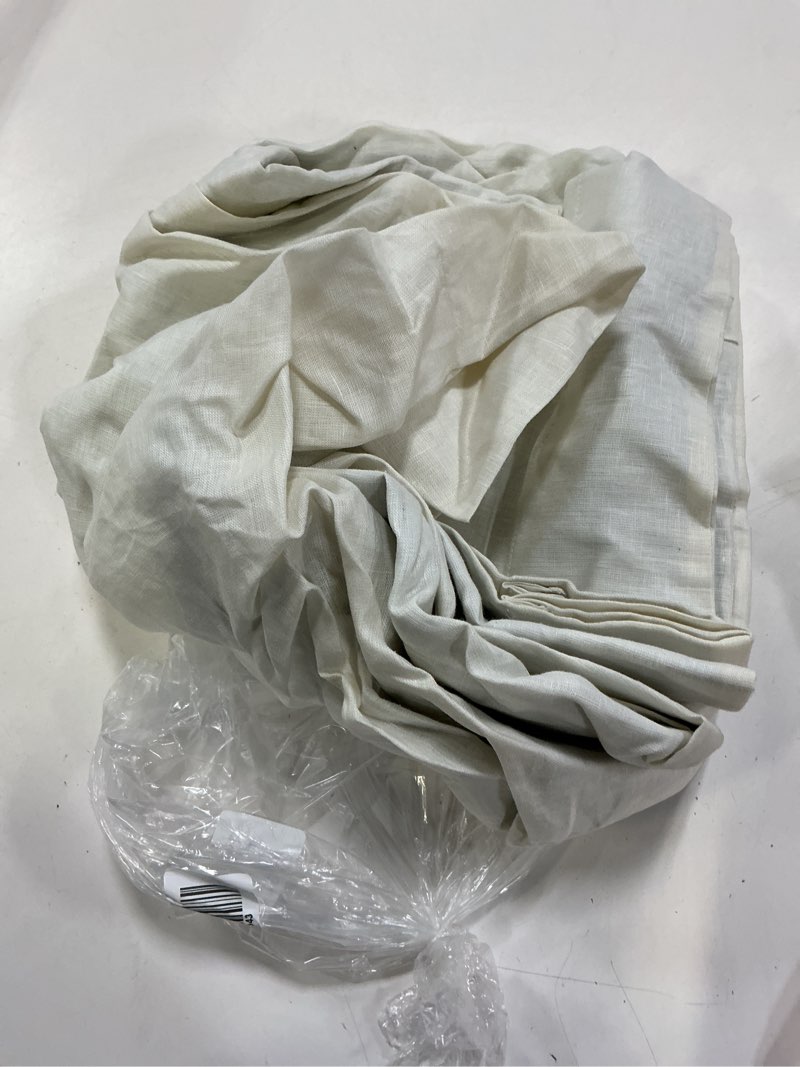 Condition photo showing As Is for quince european linen true blackout curtain - single panel, 48x96, ivory
