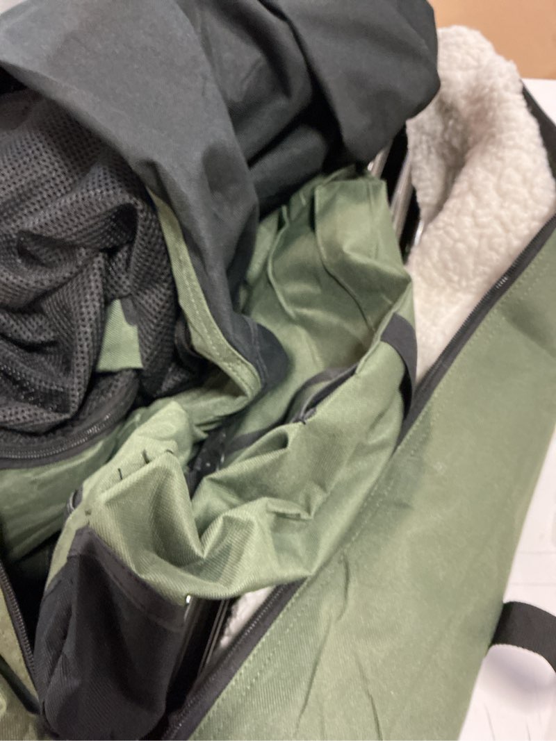 Condition photo showing Good Condition for 36 Inch Collapsible Travel Dog Crate for Medium Large Dogs, Portable Dog Crate 4-Door Foldable Soft Kennel with Durable Mesh Windows for Indoor & Outdoor Travel, with Storage Bag,Green 36.0"L x 25.0"W x 25.0"H Green