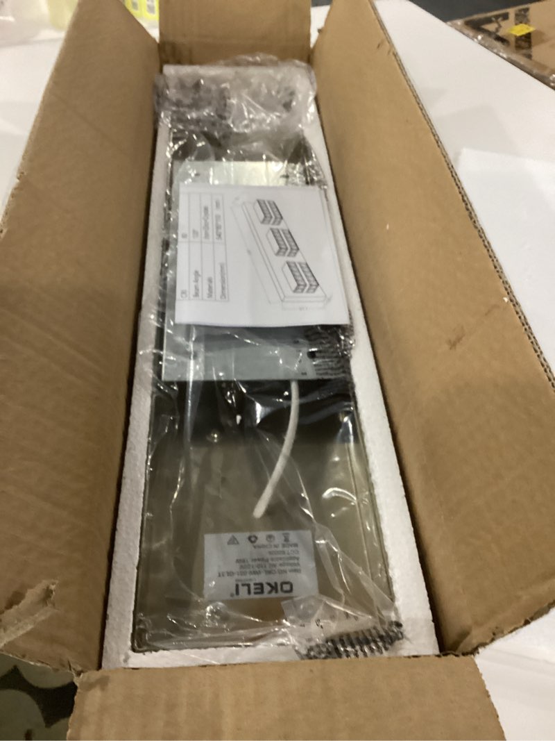 Condition photo showing Good Condition for okeli crystal vanity lights led bathroom vanity light fixture over mirror modern indoor gold lamp, 6000k cold white dimmable, 3-lights, 20w, etl listed gold 3 light cold white dimmable