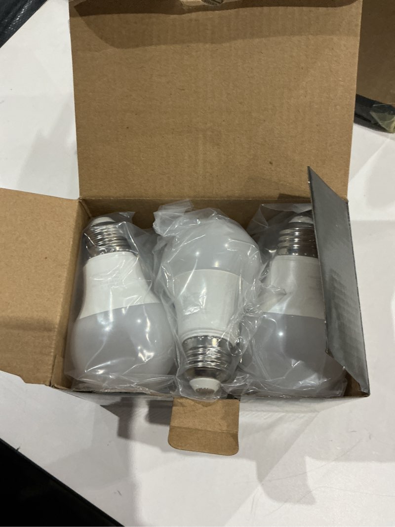 Condition photo showing New/Like New for tjoy 6 pack a19 led light bulbs, 60 watt equivalent led bulb, soft warm white 2700k, efficient 9w, e26 standard base, non dimmable energy saving lightbulb, 800lm, 80 cri, 120v, ul listed