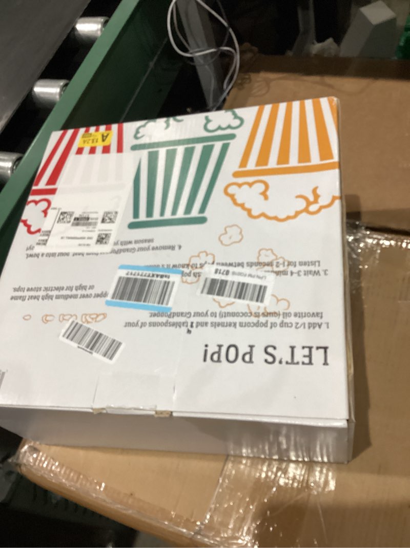 Condition photo showing New/Like New for Popcorn Popper | No-Shake, No-Stir Premium Stovetop Popcorn Maker | Popcorn Pan | Popcorn Pot | Pops Kernels Perfectly Without Burning | Easy Serving