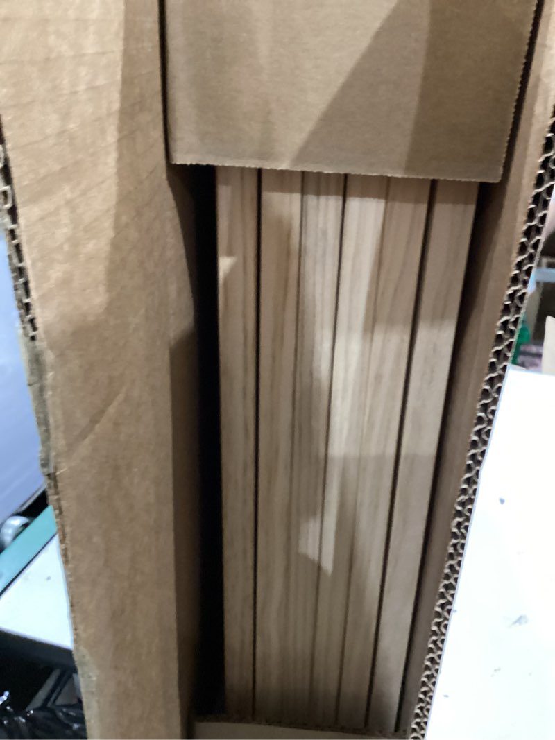 Condition photo showing Good Condition for freestanding dog gate indoor, 23" h wooden dog gates with door walk through, no-painted folding pet fence for stairs doorway- 6 panels ?6 panel?23" height