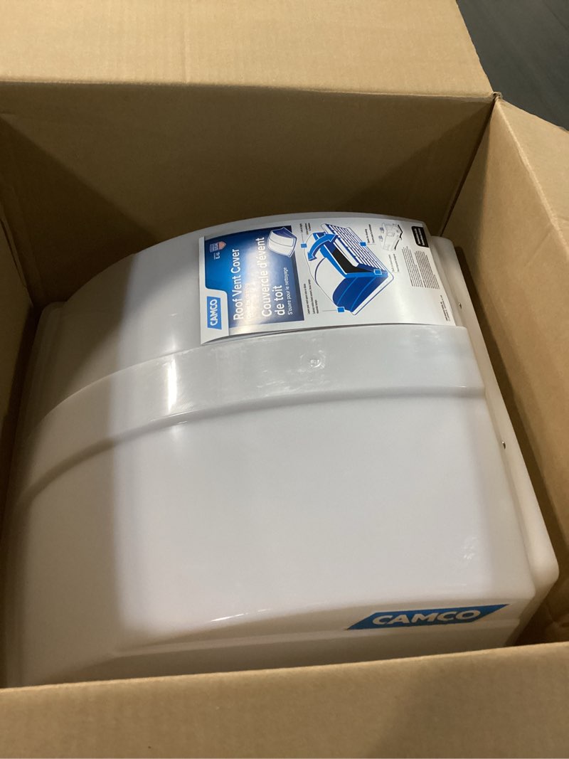 Condition photo showing Good Condition for Camco 40431 RV White Roof Vent Cover Standard White