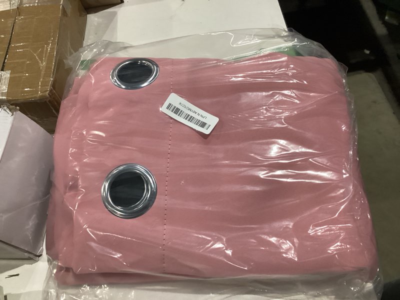 Condition photo showing As Is for NICETOWN 100% Blackout Curtains with Black Liners, Solid Thermal Insulated Full Blackout 2-Layer Lined Drapes, Energy Efficiency Window Draperies for Bedroom (2 Panels, 46" W by 54" L, Crystal Pink) Crystal Pink 46"W x 54"L (Pack of 2)