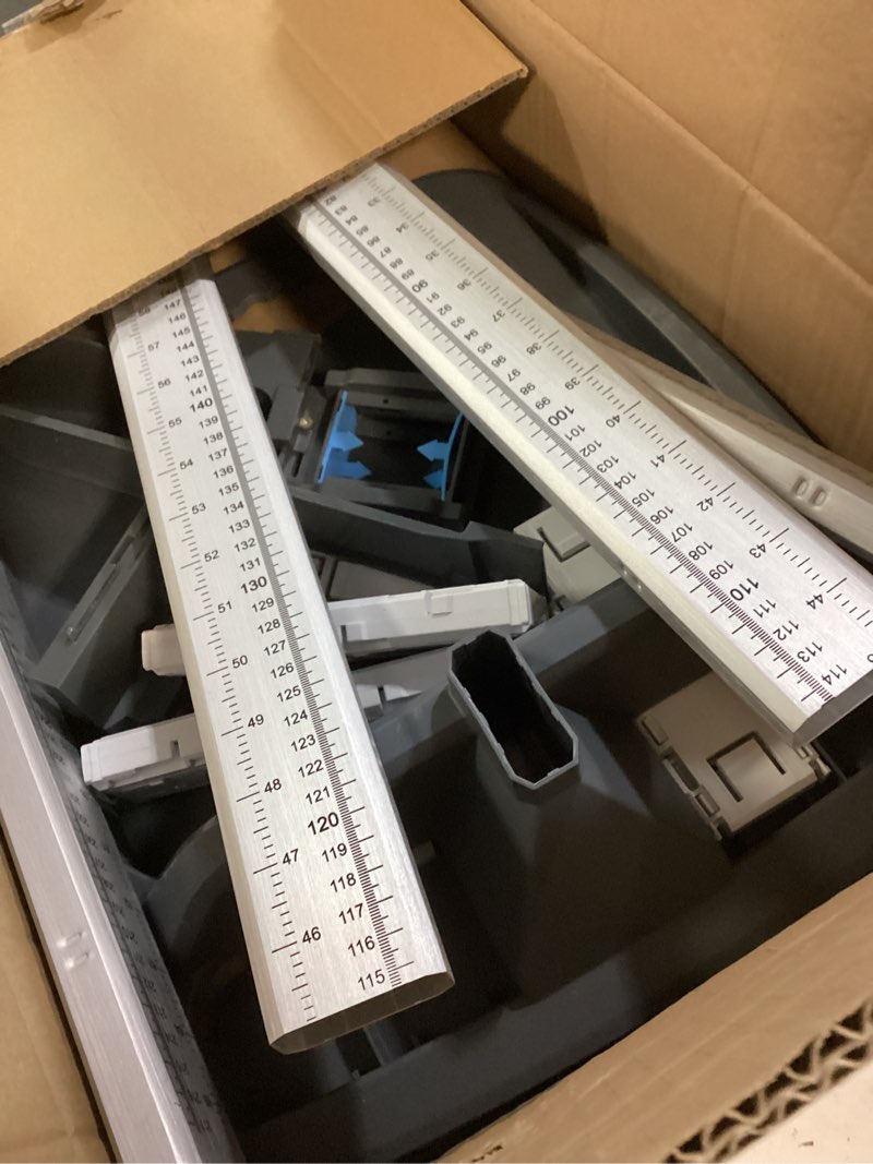 Condition photo showing As Is for height measurement portable stadiometer height rod 8-85 inch/20-217 cm unit with cm & inch, accurate scale height measuring tool with precision adjustment for office home adults