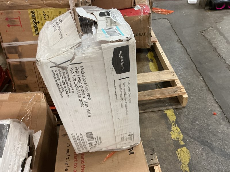 Condition photo showing As Is for amazon basics multipurpose copy printer paper, 20 lb, 8.5 x 11 inches, 10 reams (5,000 sheets), 92 bright white