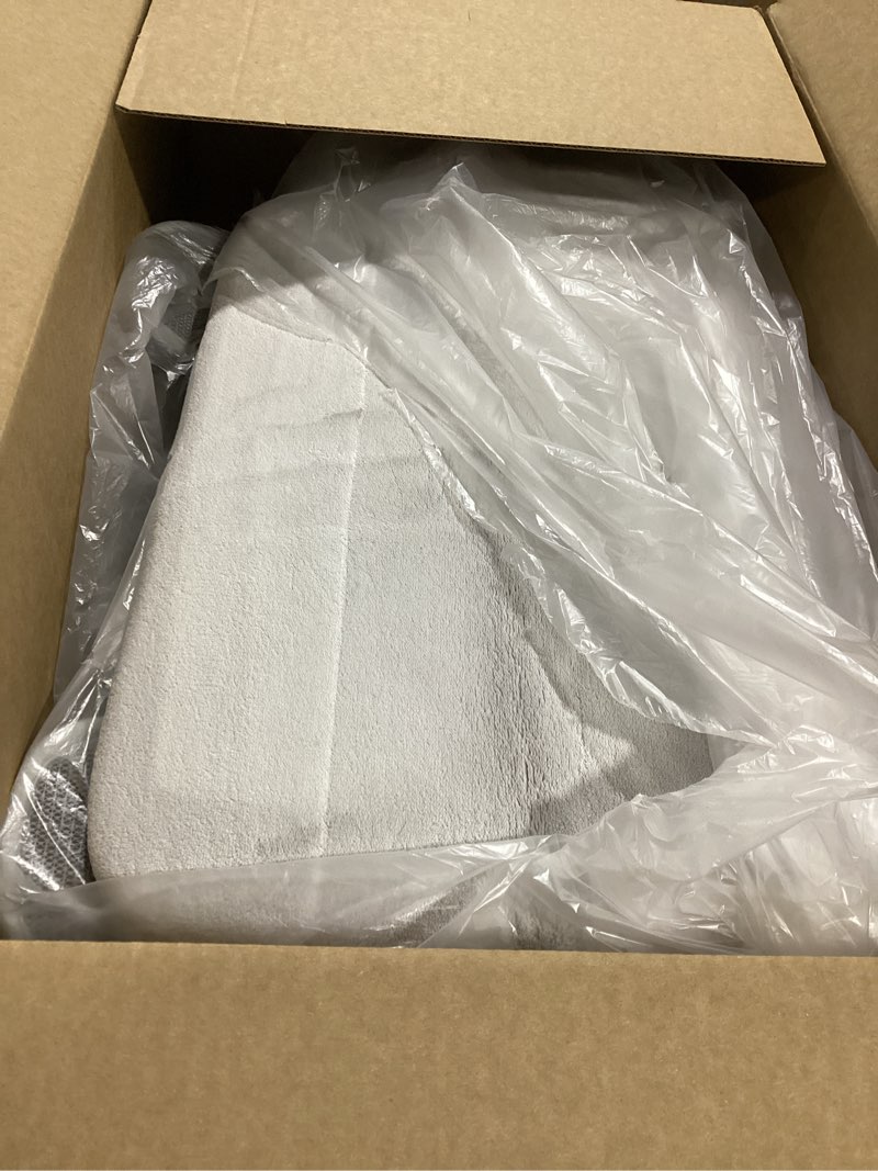 Condition photo showing As Is for Yimobra Memory Foam Bath Mat Set 2 Piece - Super Soft Absorbent Quick Dry Bathroom Toilet Rugs, Machine Washable Non Slip Floor Carpet for Tub Shower & Single Sink (31.5x20 & 24x20, Silver) Silver 31.5x20+24x20 Inch