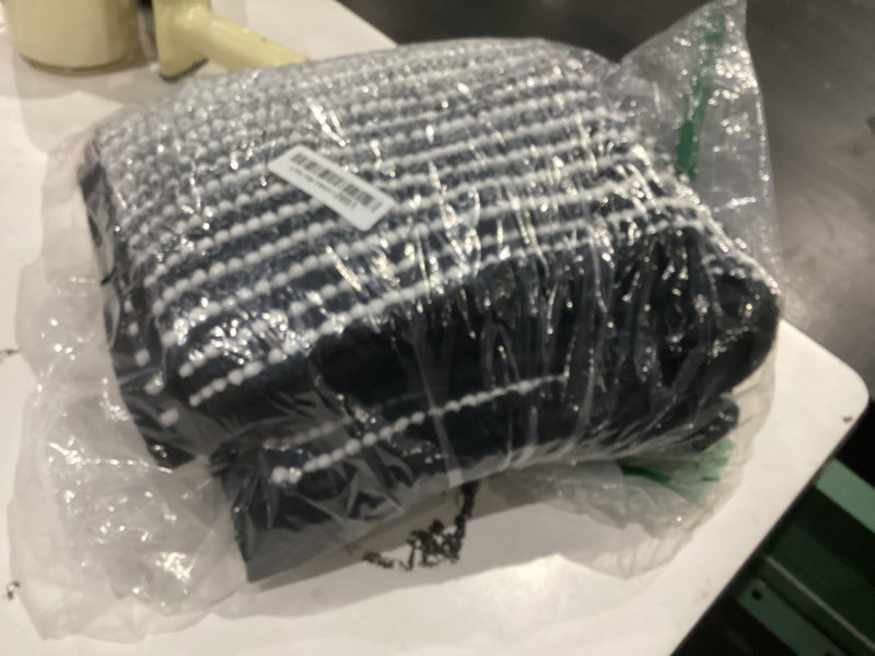 Condition photo showing New/Like New for bsicpro bathroom rugs and mats sets, 2 piece thick absorbent chenille bath mat rug set non slip, soft shaggy bath room floor mats for bathroom, machine washable (20" x 47" plus 16" x 24", black) 20" x 47" plus 16" x 24" black