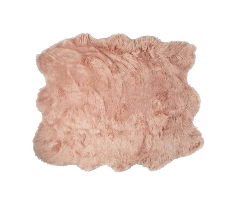 luxe gordon faux sheepskin rug 5x6 natural 100% wool soft plush