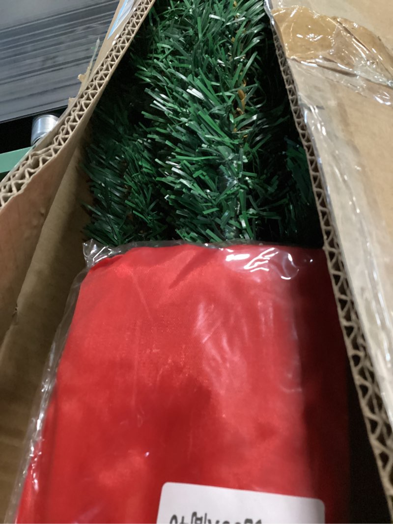 Condition photo showing Good Condition for 4FT Artificial Black Christmas Tree, Small Halloween Tree with 450 PVC Branch Tips & Foldable Metal Stand Seasonal Holiday Decoration Black 4FT