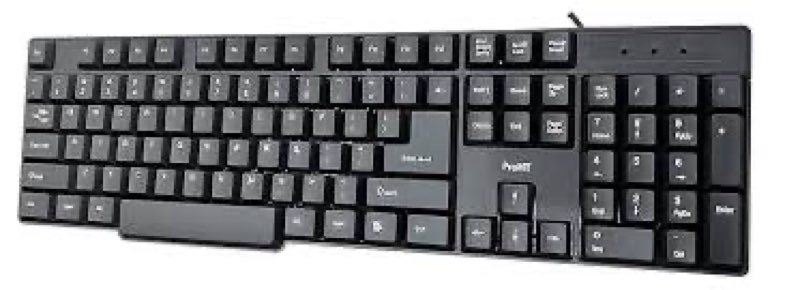 Inland ProHT USB Standard Keyboard (70010), 104 Key Standard Windows Keyboard for PC Laptop Desktop,