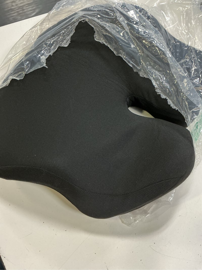Condition photo showing Good Condition for elevate series by everlasting comfort doctor recommended memory foam seat cushion for office chairs & car - ergonomic desk accessories - cushions for tailbone pain relief (charcoal black, large) standard
