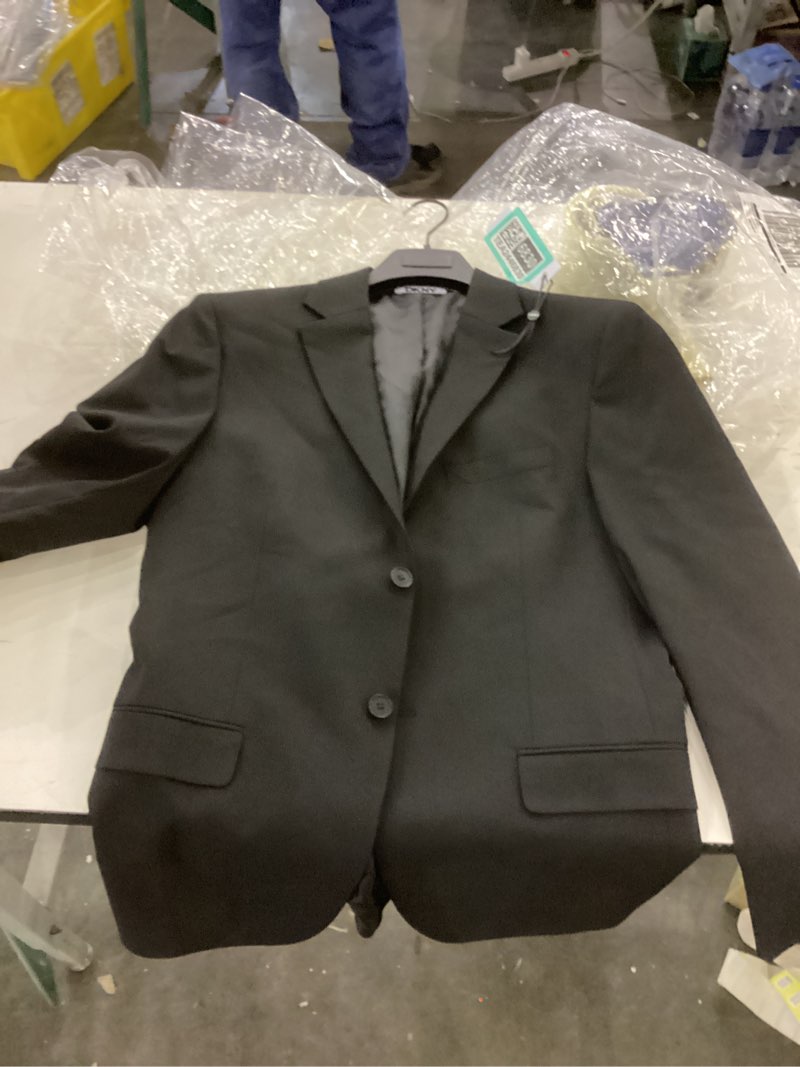 Condition photo showing New/Like New for DKNY mens Suit Jacket 40 Short Black Solid