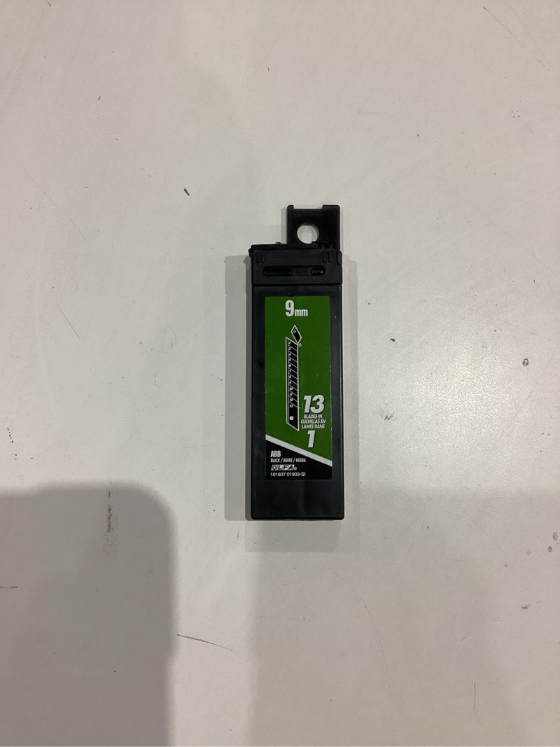 Condition photo showing As Is for o l f a olfa 9149 abb-50b 9mm ultrasharp black snap-off blade, 50-pack (1pack)