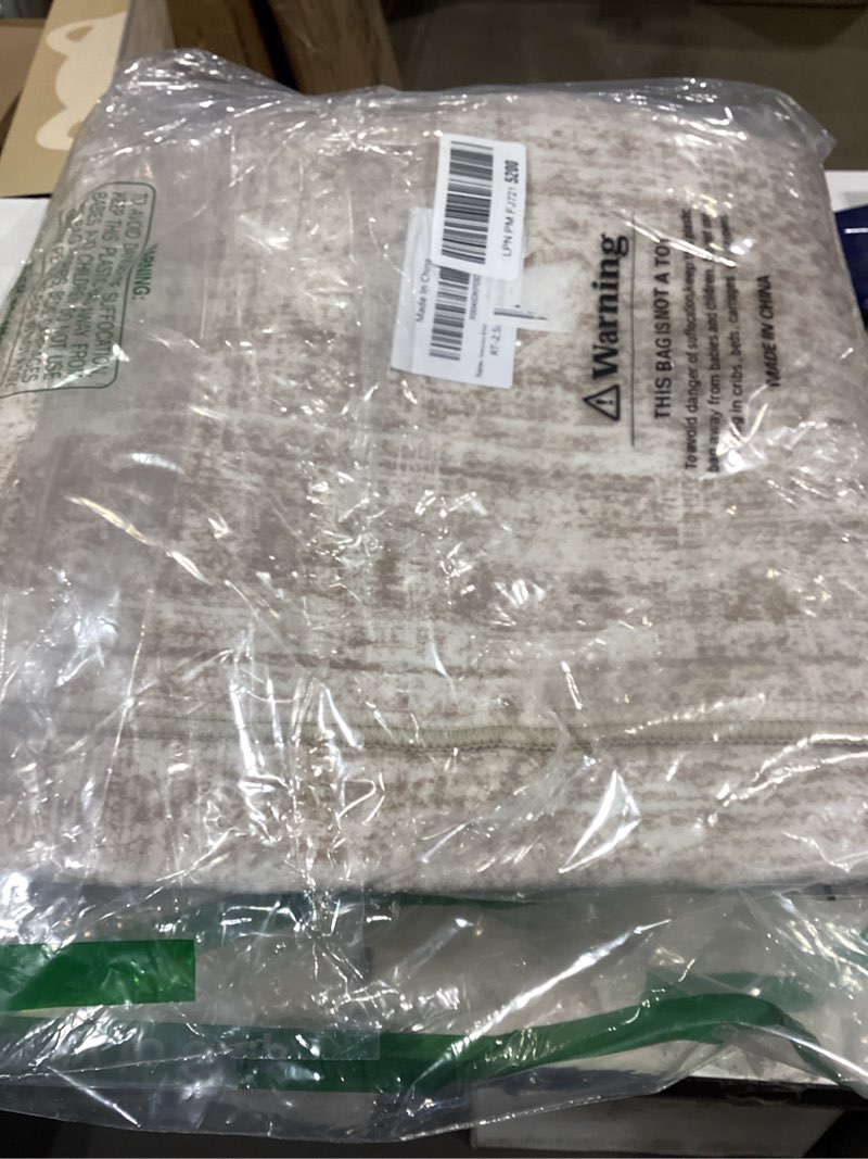 Condition photo showing Good Condition for kitchen runner rug non slip - 2.5 x 8 runners for hallways, entryway, bedroom, washable runner rugs for bathroom, laundry room, low pile soft vintage area rug(2.5'x8', beige/ivory) beige/ivory 2'6" x 8' (runner)