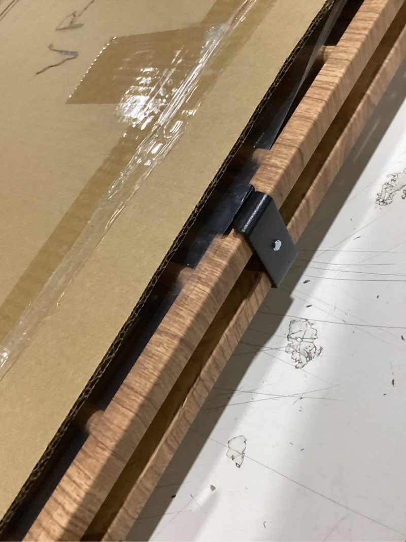 Condition photo showing Good Condition for babelio baby gate for stairs & doorways, 26-43" w 28" h no bottom bar| easy installation| one-handed operation| auto-close| hardware mount (drill needed) safety dog/pet gate (brown wood pattern) brown wood pattern - b17 28" h, 26-43" w-standard