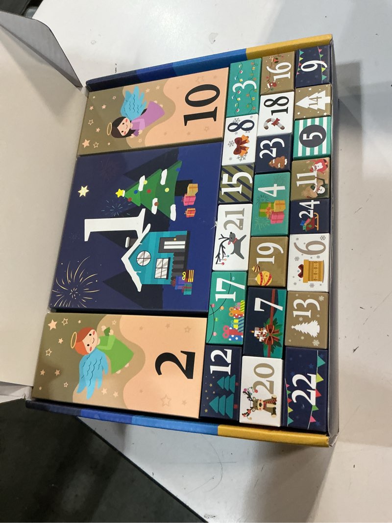 Condition photo showing New/Like New for Nativity Advent Calendar 2025 – 24 Days Christmas Nativity Scene Set, 25-Piece Holiday Countdown Gift for Kids & Family