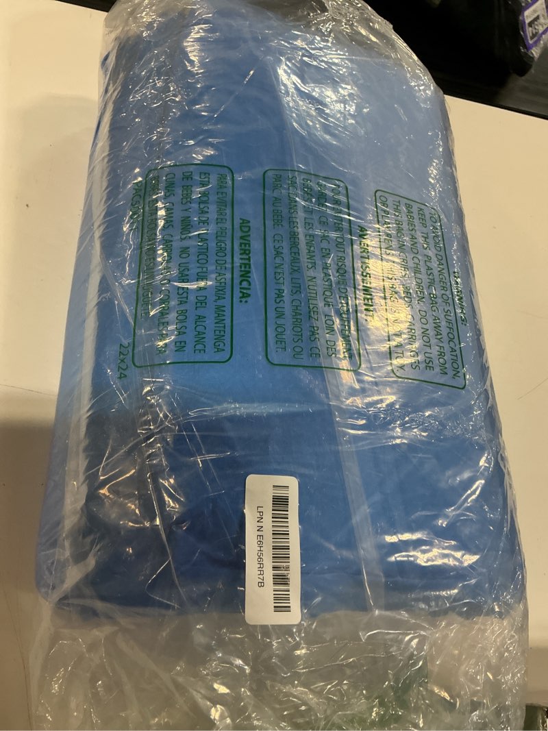 Condition photo showing New/Like New for reinmoson rectangle pool covers for above ground pools fits 12’ x 7’ to 15’ x 8’ pools, rectangular inflatable pool cover with elastic edge & integrated drawstring for bestway/intex/coleman pool 12' x 7' to 15' x 8'