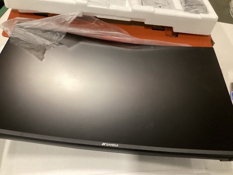 Condition photo showing Good Condition for SANSUI 27 Inch Curved 240Hz Gaming Monitor FHD 1080P, 1500R Curve Computer Monitor, 130% sRGB, 4000:1 Contrast, HDR, FreeSync, MPRT 1Ms, Low Blue Light, HDMI DP Ports, Metal Stand, DP Cable Incl. 27 Inch 240Hz Curved Gaming 27 Inch 240Hz Curved Gaming