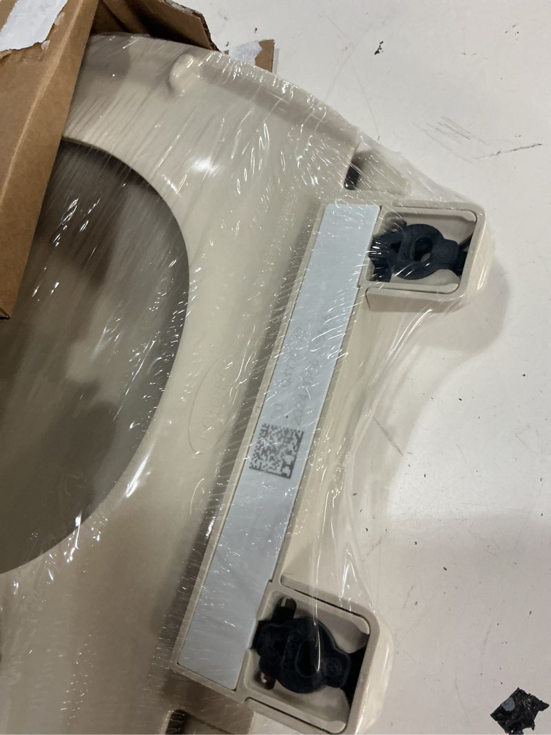 Condition photo showing Good Condition for kohler k-4775-47 brevia round toilet seat with quick-release hinges and quick-attach hardware for easy clean, almond round almond