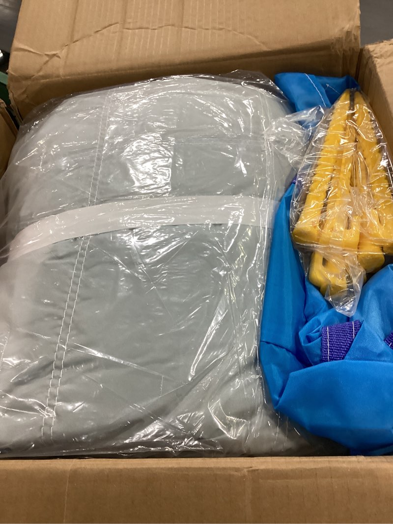 Condition photo showing Good Condition for ilink-outer white bounce house for big kids 8-12 and adult indoor outdoor large bouncy castle theme with slide and air blower 133.86 x 96.46 x 74.02 inch big playhouse for party new 12ft