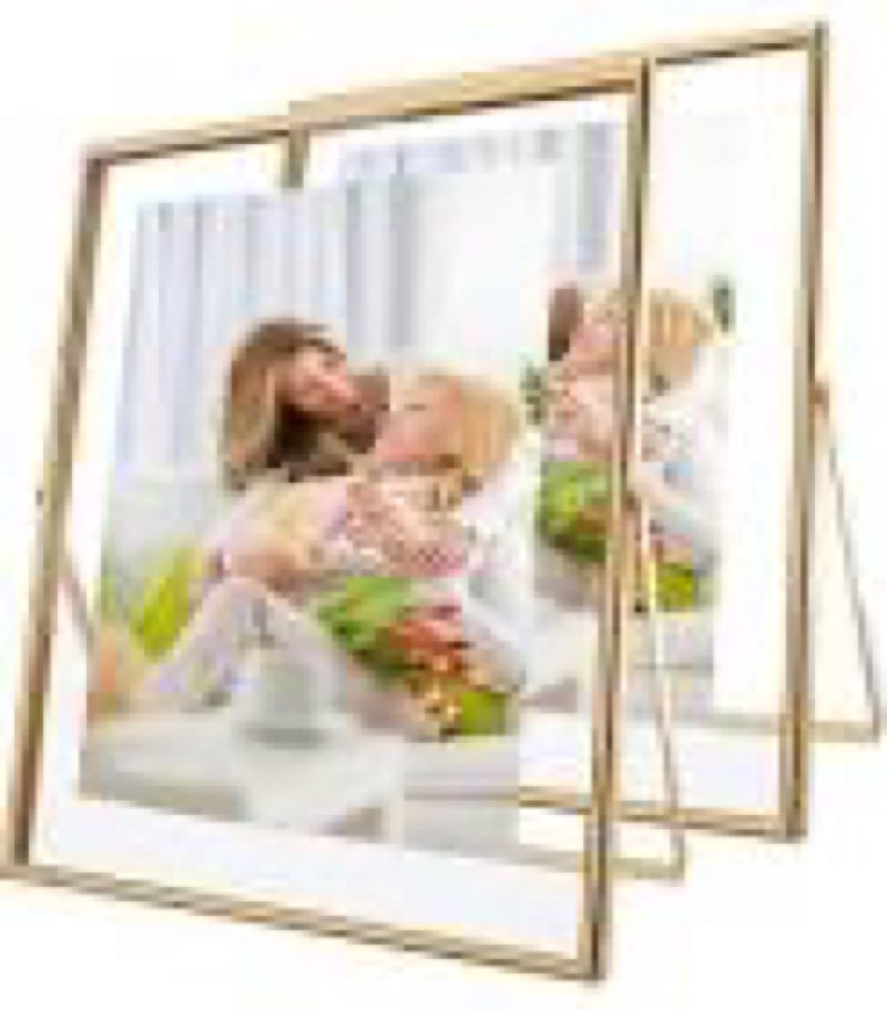gold 10x12 floating frame 2-pack for photo sizes(7x9''8x10'',8.5x11''),adjustable tabletop/shelf floating picture frame 8x10'',classy gift choice for wedding,christmas,home or office decor gold 10x12''for 8x10''2pk