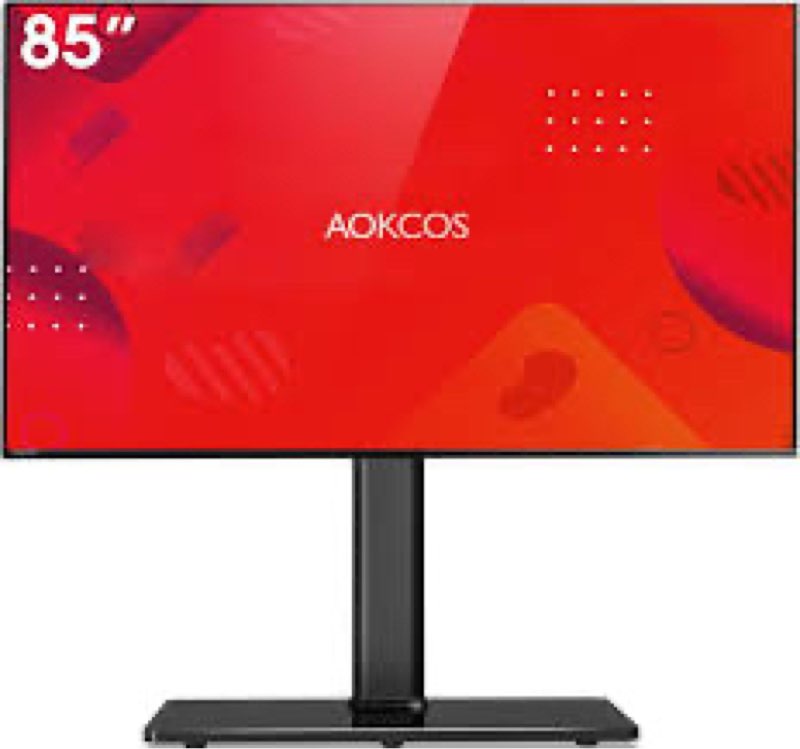 Universal Swivel TV Stand Table Top Mount Stand for 43 to 85 inch TVs, 8 Level Height Adjustable wit