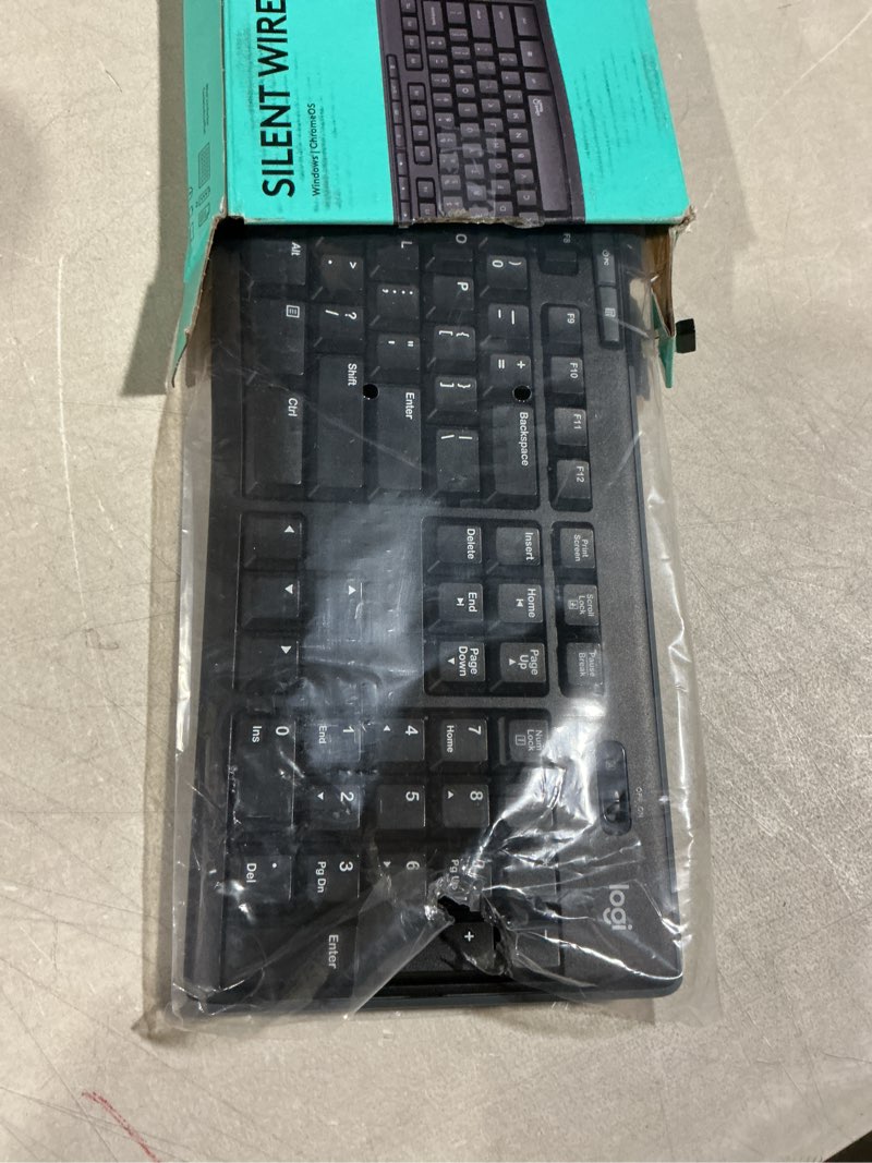 Condition photo showing Good Condition for logitech mk295 wireless mouse & keyboard combo with silenttouch technology, full numpad, advanced optical tracking, lag-free wireless, 90% less noise - graphite